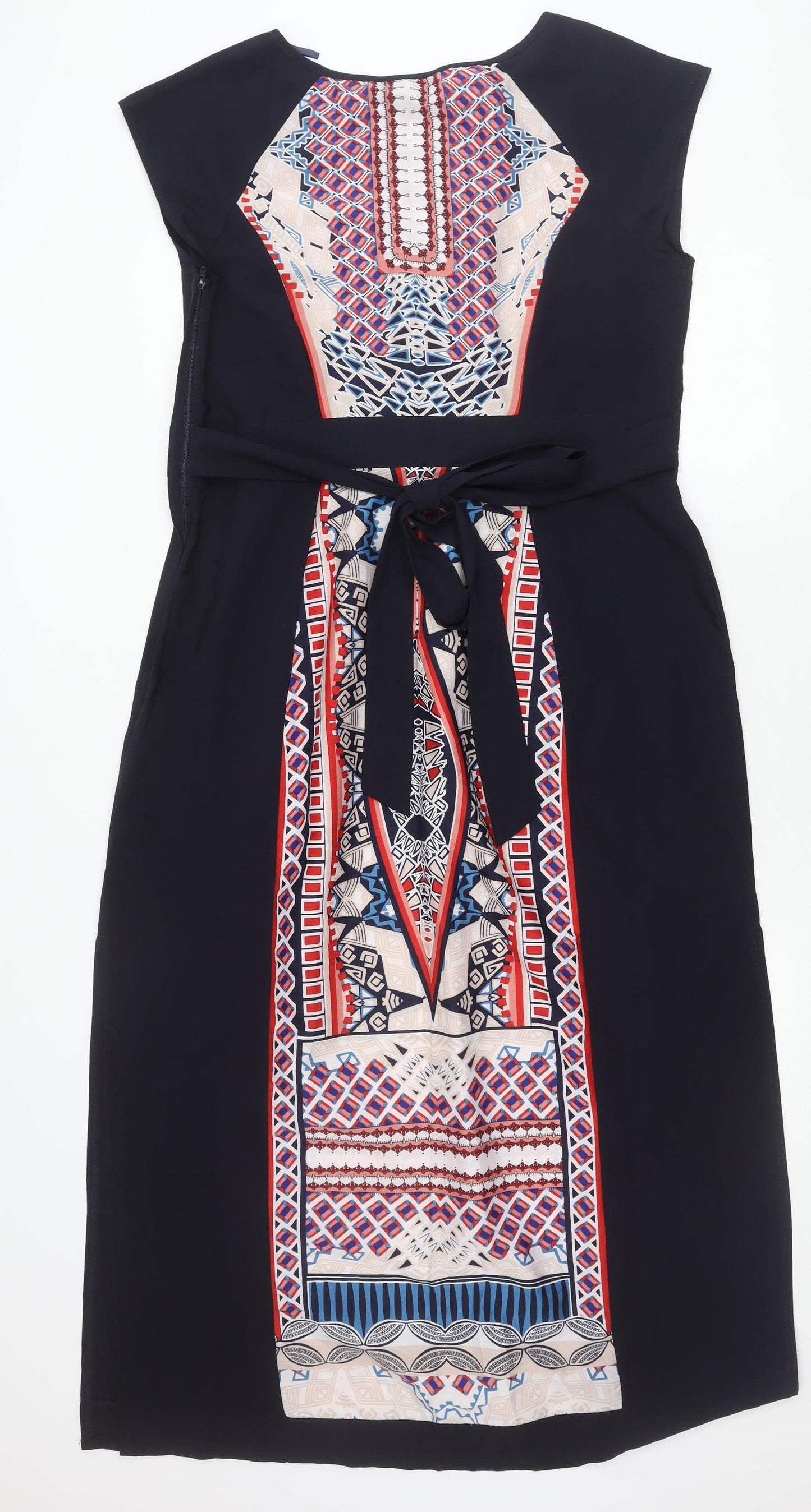 Dorothy Perkins Womens Multicoloured Size 16 Sheath Knee Length Dress