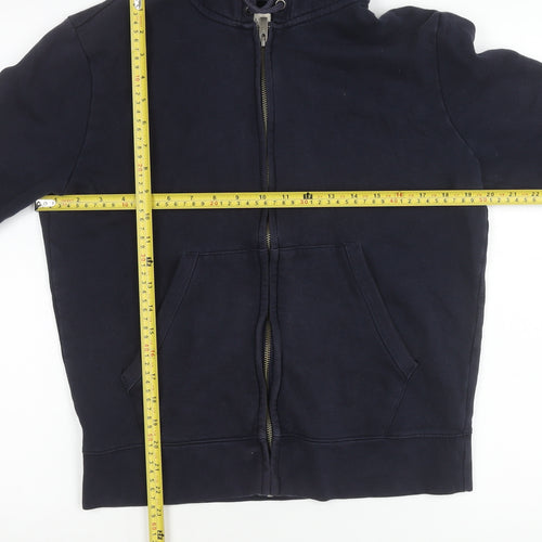 Marks and Spencer Men’s Dark Navy Small Full Zip Hoodie Jacket Cotton 35"-37"