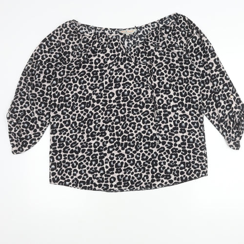 Billie & Blossom Women’s Multicoloured Leopard Print Blouse UK 12