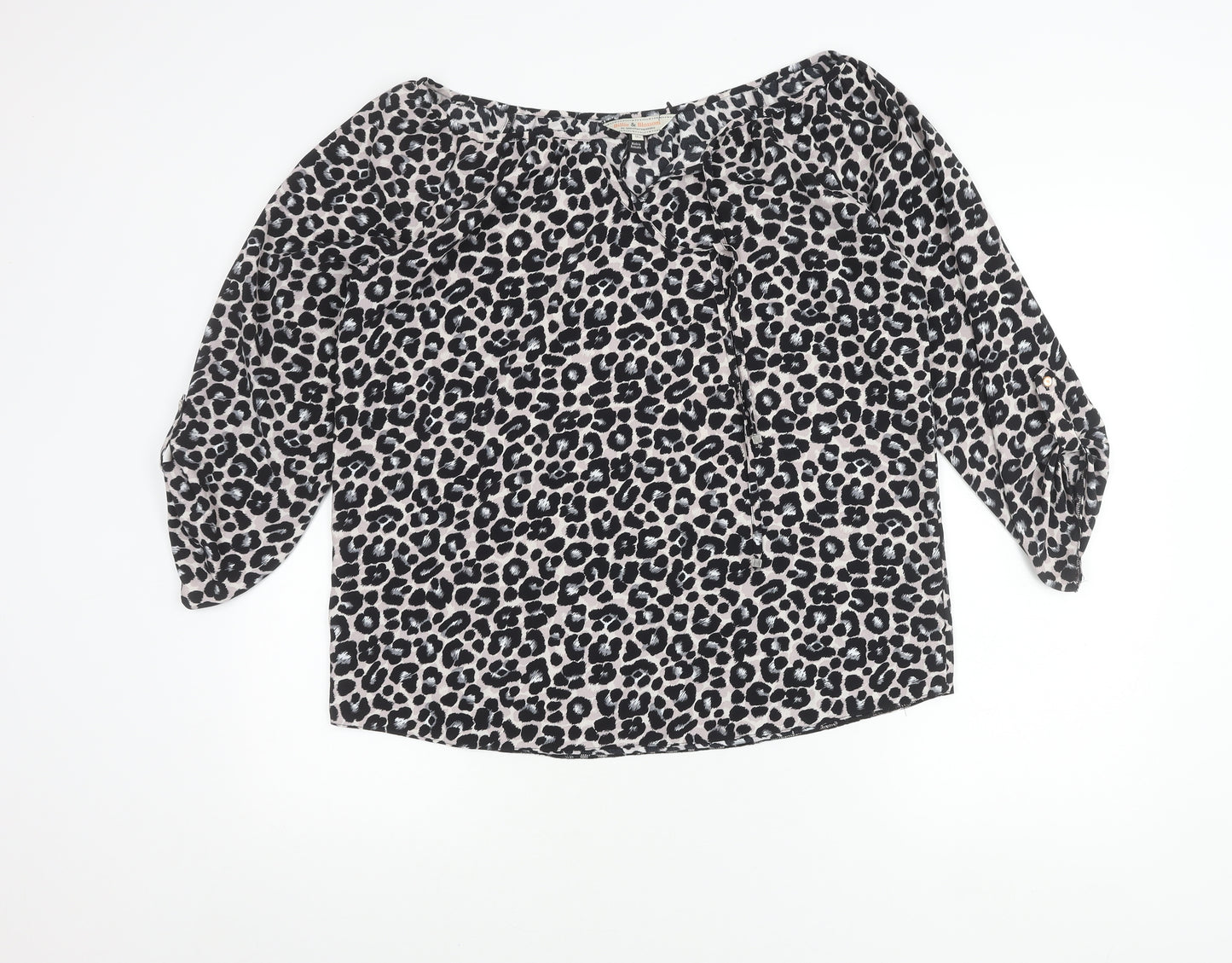 Billie & Blossom Women’s Multicoloured Leopard Print Blouse UK 12