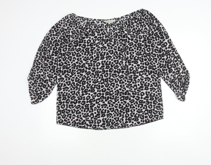 Billie & Blossom Women’s Multicoloured Leopard Print Blouse UK 12