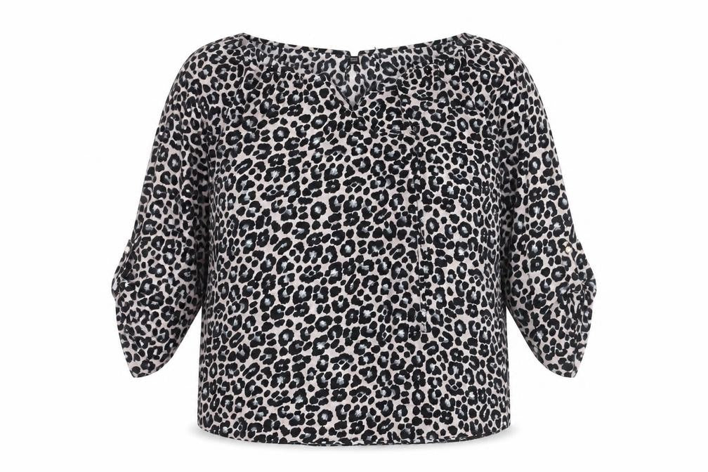 Billie & Blossom Women’s Multicoloured Leopard Print Blouse UK 12