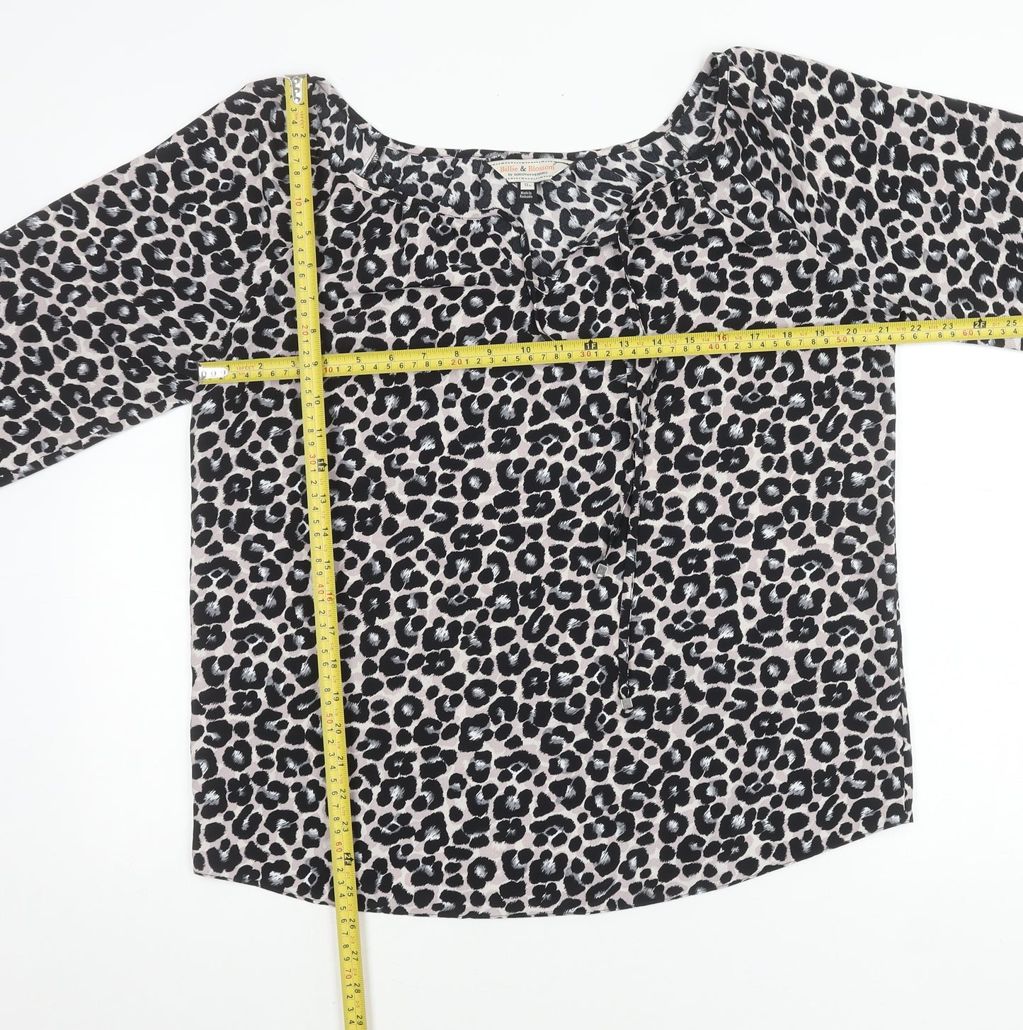 Billie & Blossom Women’s Multicoloured Leopard Print Blouse UK 12