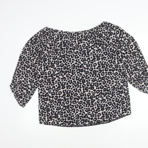 Billie & Blossom Women’s Multicoloured Leopard Print Blouse UK 12
