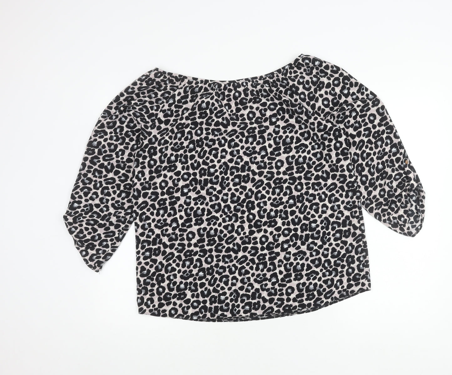 Billie & Blossom Women’s Multicoloured Leopard Print Blouse UK 12