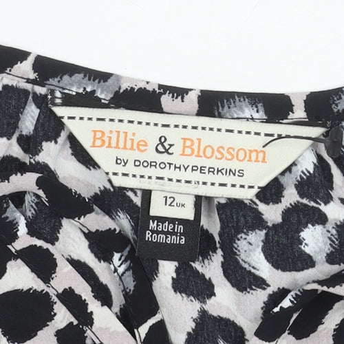 Billie & Blossom Women’s Multicoloured Leopard Print Blouse UK 12