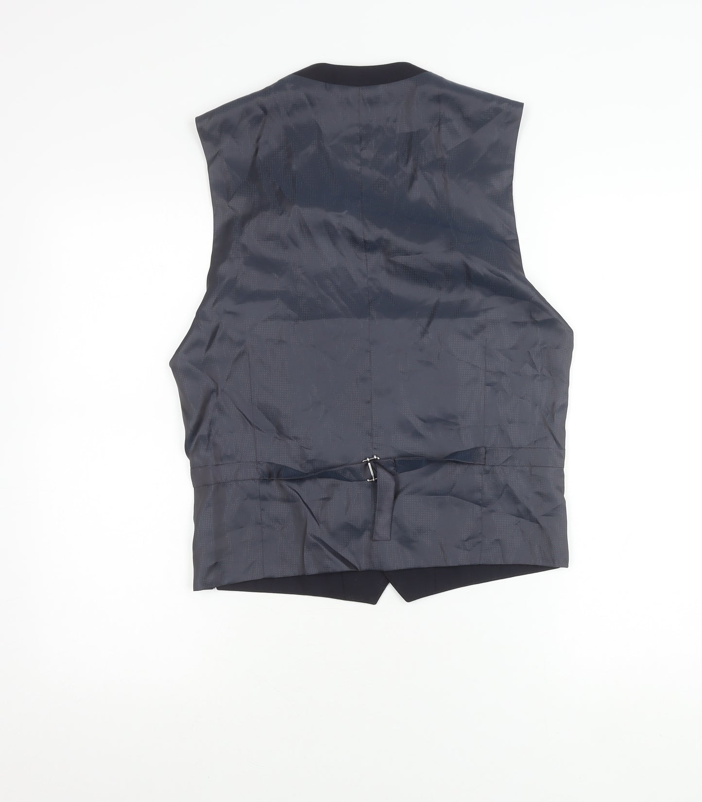 Next Men's Blue Wool Waistcoat Size 36 Classic Formal