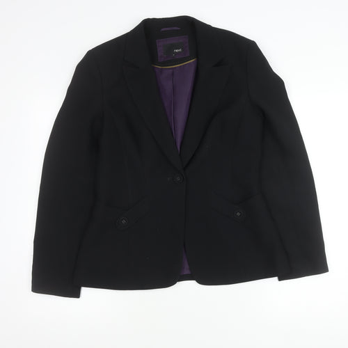 Next Womens Black Size 12 Suit Jacket Blazer Workwear Formal