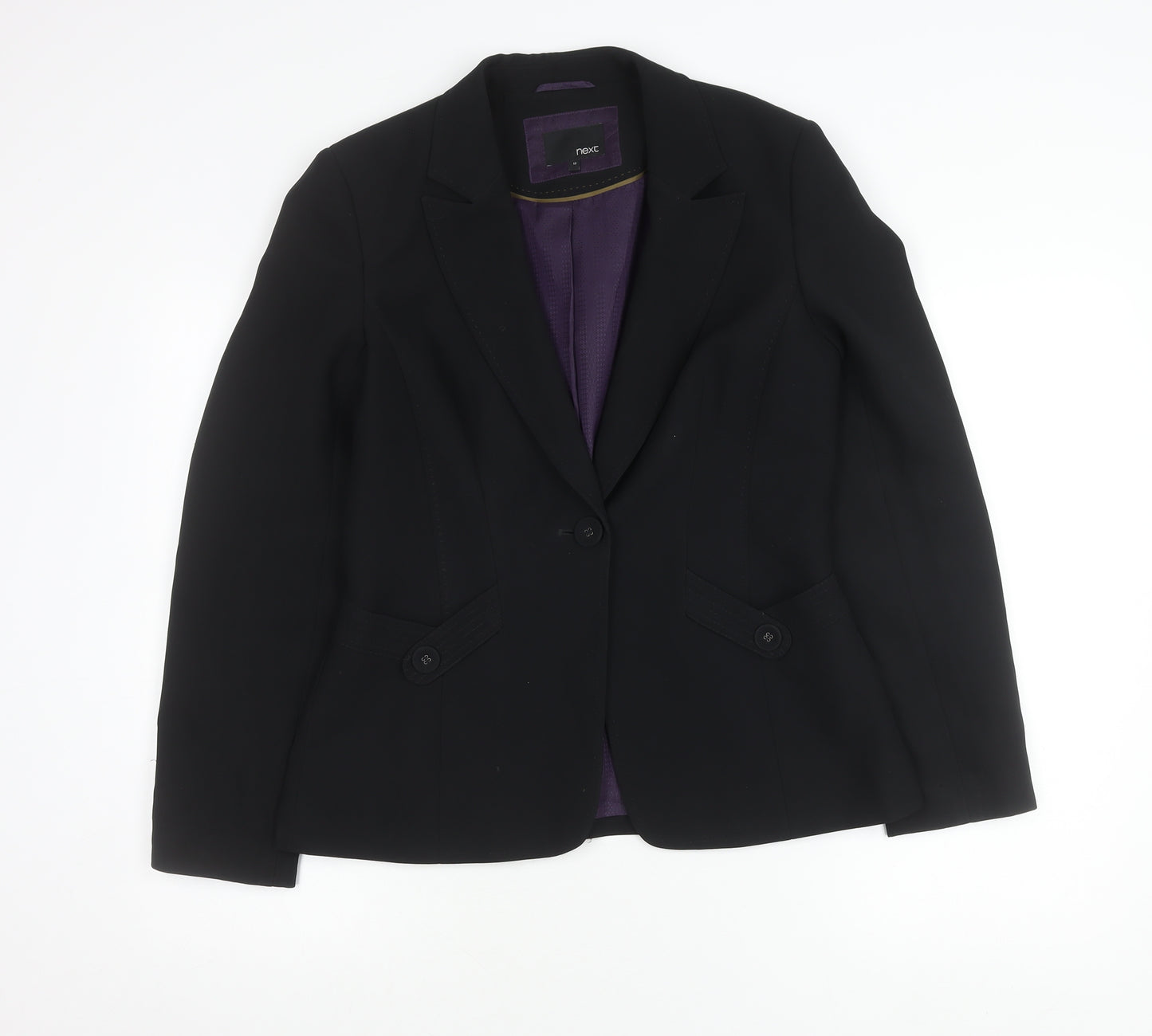 Next Womens Black Size 12 Suit Jacket Blazer Workwear Formal