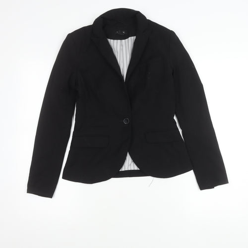 Lindex Women’s Black Tailored Blazer UK 8 One-Button Jacket