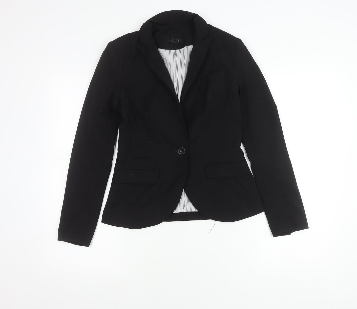Lindex Women’s Black Tailored Blazer UK 8 One-Button Jacket
