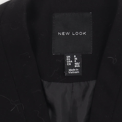 New Look Women's Black Size 8 Blazer Jacket Tailored Workwear