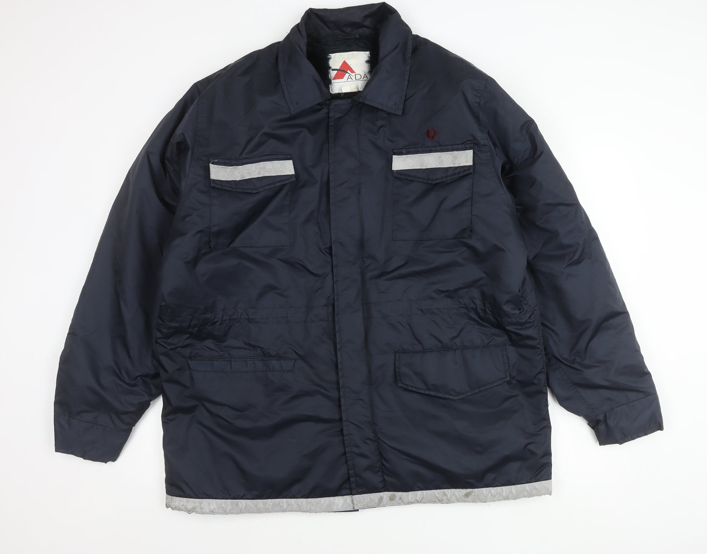 ADA Men's Blue XL Workwear Jacket Reflective Pockets Winter