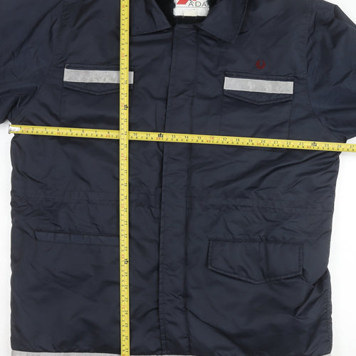 ADA Men's Blue XL Workwear Jacket Reflective Pockets Winter