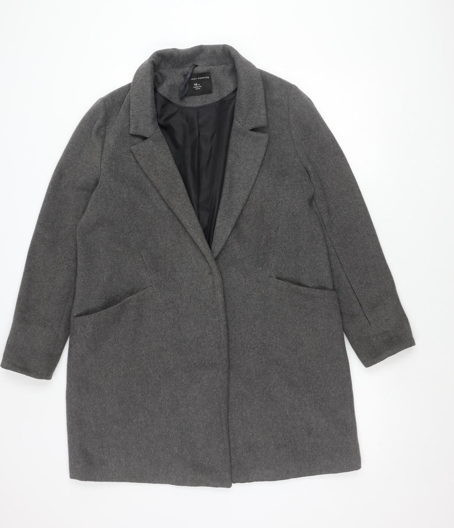 Dorothy Perkins Women’s Grey Size 14 Mid-Length Coat Workwear