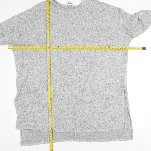 Apricot Women’s Grey Tunic Jumper Size 12 Crew Neck Relaxed Fit
