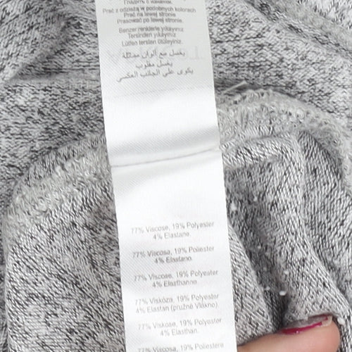 Apricot Women’s Grey Tunic Jumper Size 12 Crew Neck Relaxed Fit
