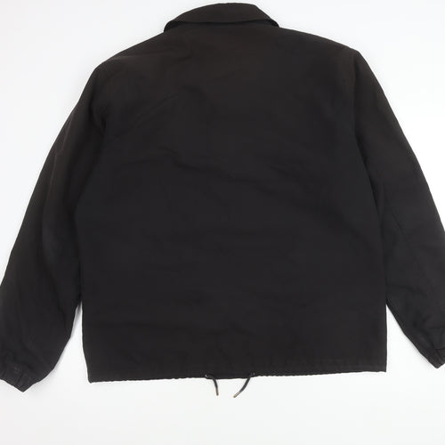 Next Men's Black XL Basic Jacket Polyester Snap Fastening