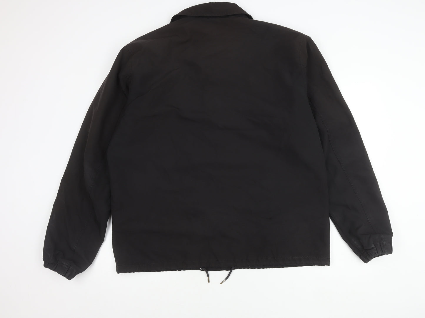 Next Men's Black XL Basic Jacket Polyester Snap Fastening