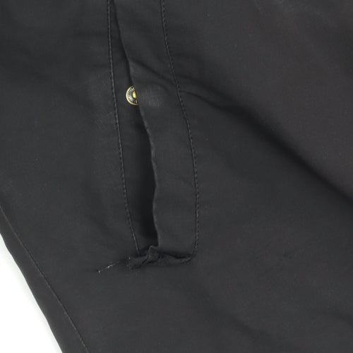 Next Men's Black XL Basic Jacket Polyester Snap Fastening