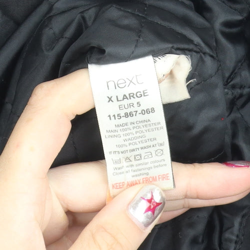 Next Men's Black XL Basic Jacket Polyester Snap Fastening