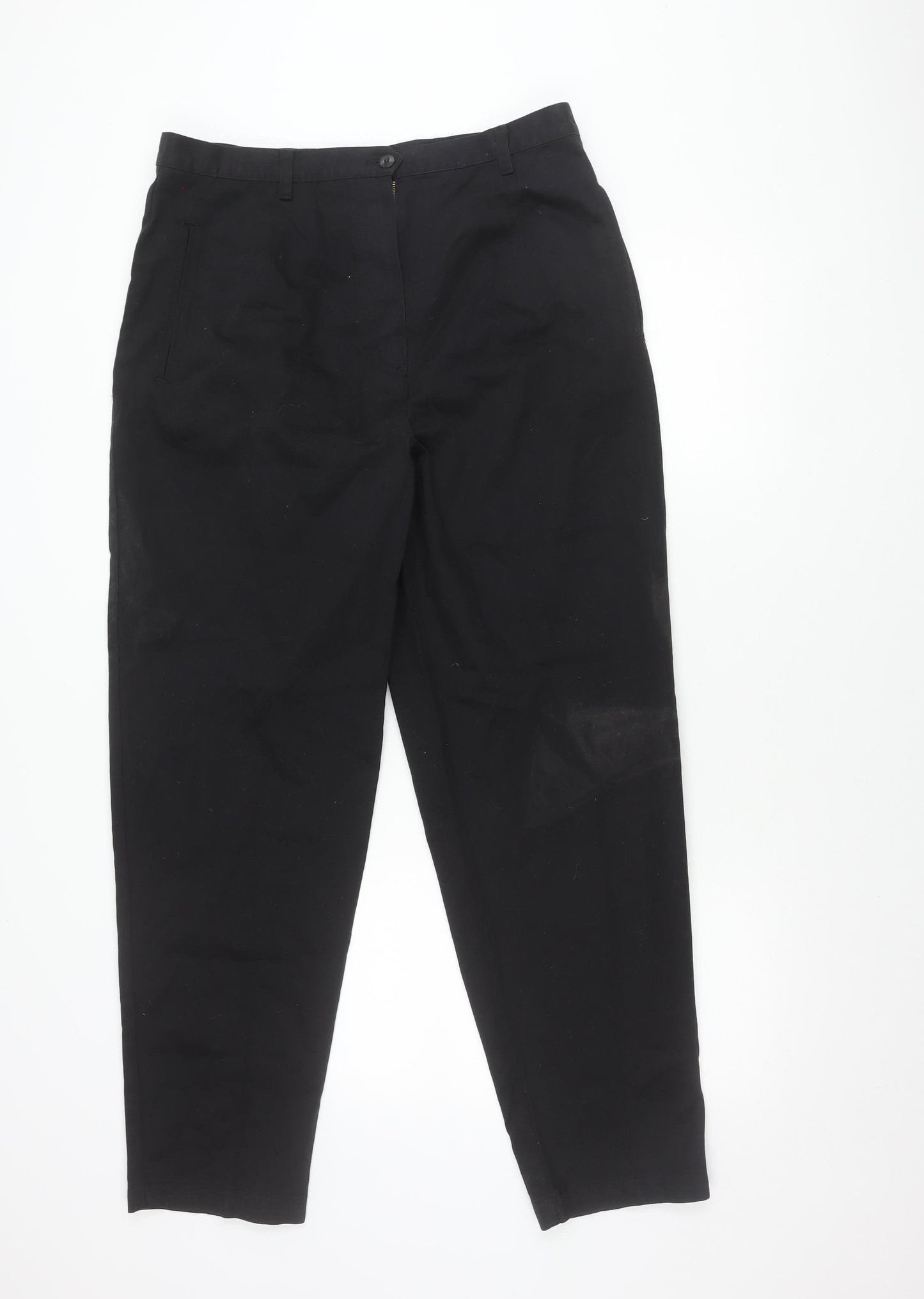 Casual Club Men’s Black Cotton Chino Trousers Size 16 Regular Fit