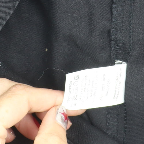 Casual Club Men’s Black Cotton Chino Trousers Size 16 Regular Fit
