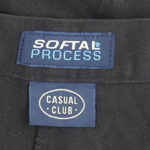 Casual Club Men’s Black Cotton Chino Trousers Size 16 Regular Fit