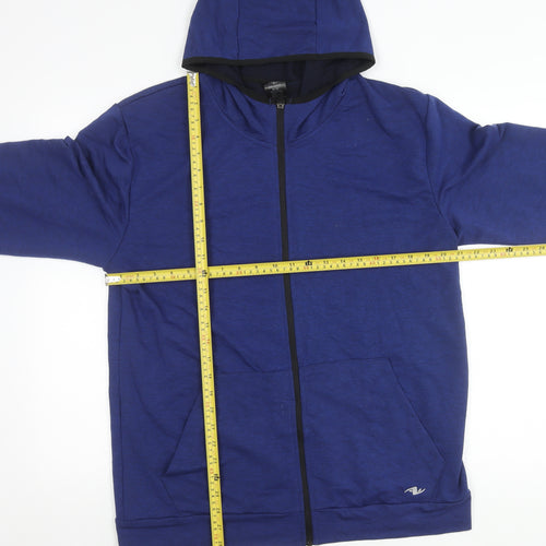 Athletic Works Men’s Blue Full Zip Hooded Jacket M Lightweight