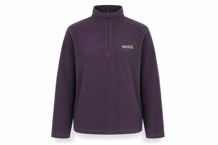 Regatta Womens Purple Fleece Sweatshirt UK 12 1/4 Zip Outdoor Pullover
