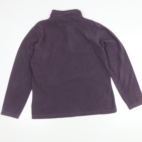 Regatta Womens Purple Fleece Sweatshirt UK 12 1/4 Zip Outdoor Pullover
