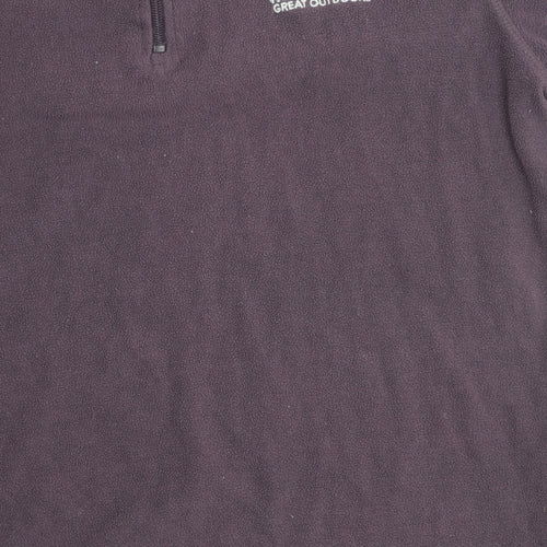 Regatta Womens Purple Fleece Sweatshirt UK 12 1/4 Zip Outdoor Pullover