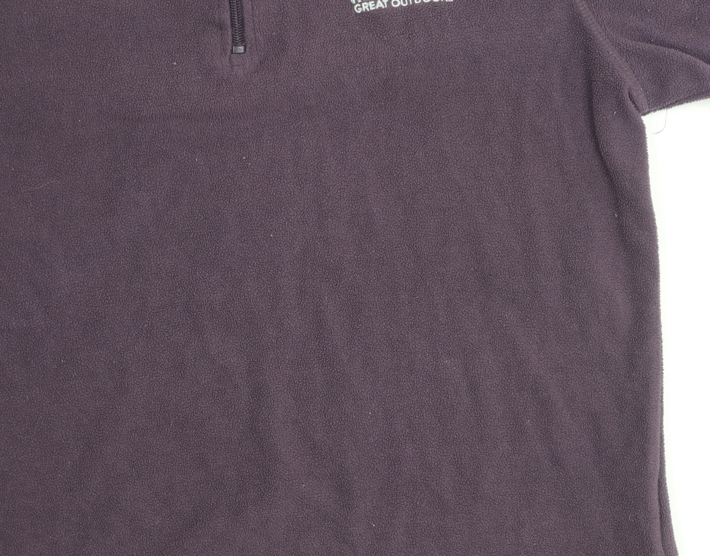 Regatta Womens Purple Fleece Sweatshirt UK 12 1/4 Zip Outdoor Pullover
