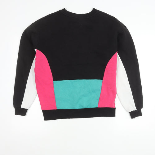 Faded Womens Small Multicoloured Crew Neck Sweatshirt