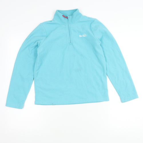 Peter Storm Girls Blue Fleece Pullover Sweatshirt 11 Years Hiking Outdoor