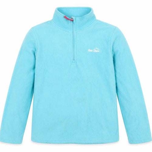 Peter Storm Girls Blue Fleece Pullover Sweatshirt 11 Years Hiking Outdoor