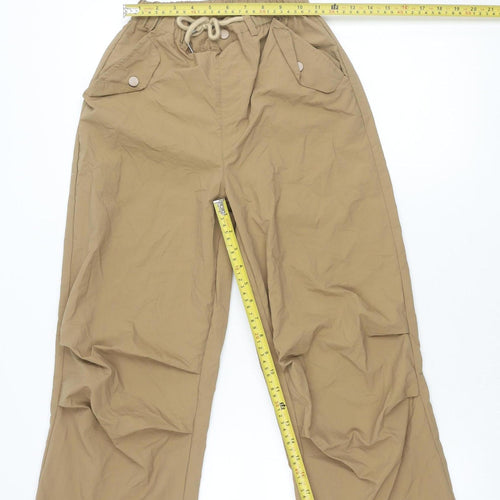 Rolanko Boys Beige Cargo Trousers 12 Years Elastic Waist Nylon