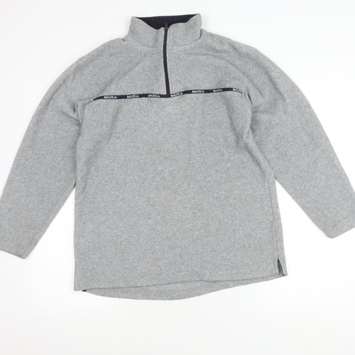 Nautica Men’s Grey Fleece 1/4 Zip Pullover Sweatshirt Size L