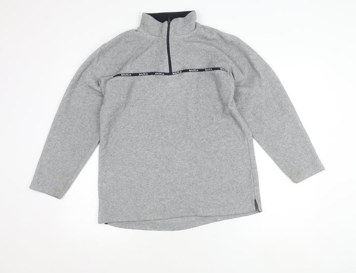 Nautica Men’s Grey Fleece 1/4 Zip Pullover Sweatshirt Size L
