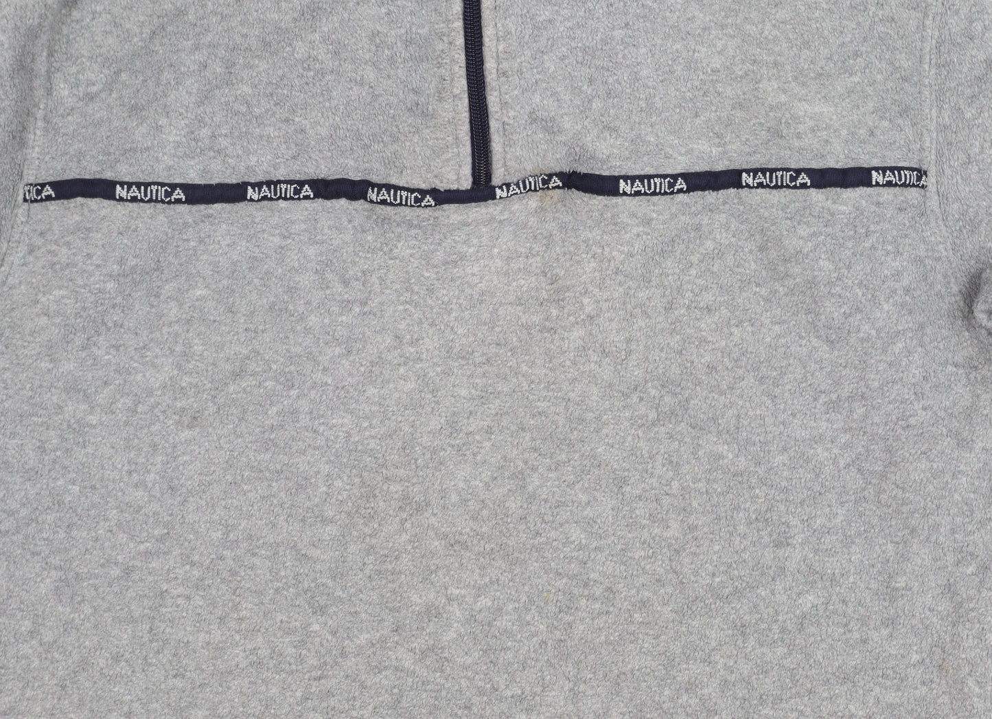 Nautica Men’s Grey Fleece 1/4 Zip Pullover Sweatshirt Size L