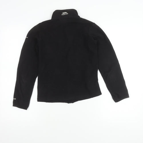 Trespass Boys Black 2XS Fleece Full Zip Outdoor Jacket with Thumb Holes