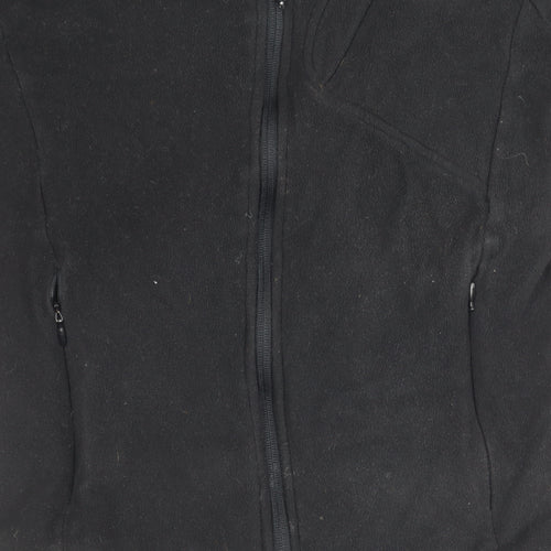 Trespass Boys Black 2XS Fleece Full Zip Outdoor Jacket with Thumb Holes