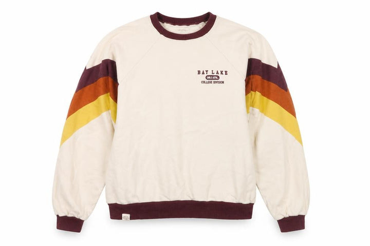 Pull&Bear Womens Beige XS Colourblock Crew Neck Pullover Sweatshirt