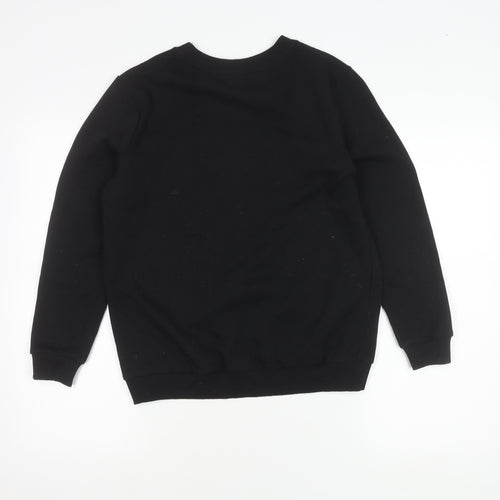Disney Women Black S Pullover Christmas Sweatshirt Donald Daisy Duck