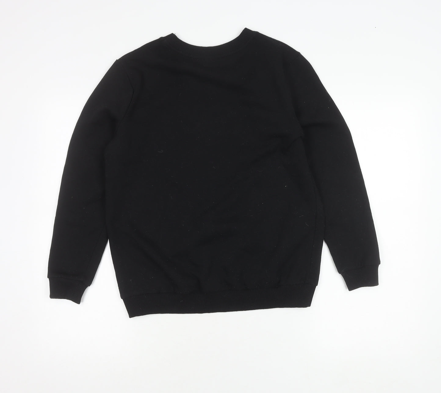 Disney Women Black S Pullover Christmas Sweatshirt Donald Daisy Duck