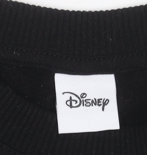 Disney Women Black S Pullover Christmas Sweatshirt Donald Daisy Duck
