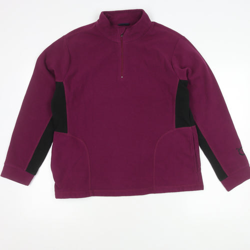 Movement Session Women’s Purple Fleece Sweatshirt Size 18 1/4 Zip Pullover