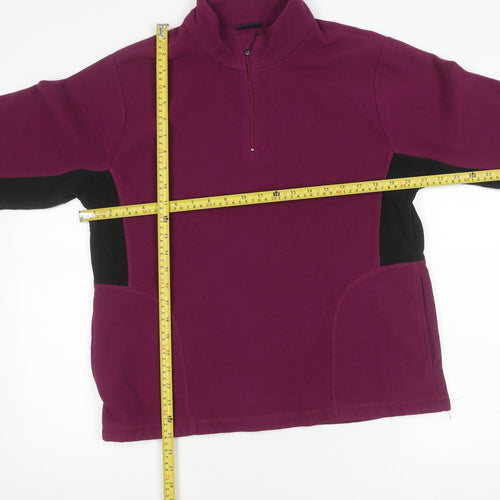 Movement Session Women’s Purple Fleece Sweatshirt Size 18 1/4 Zip Pullover
