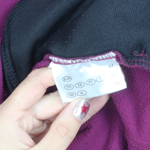 Movement Session Women’s Purple Fleece Sweatshirt Size 18 1/4 Zip Pullover