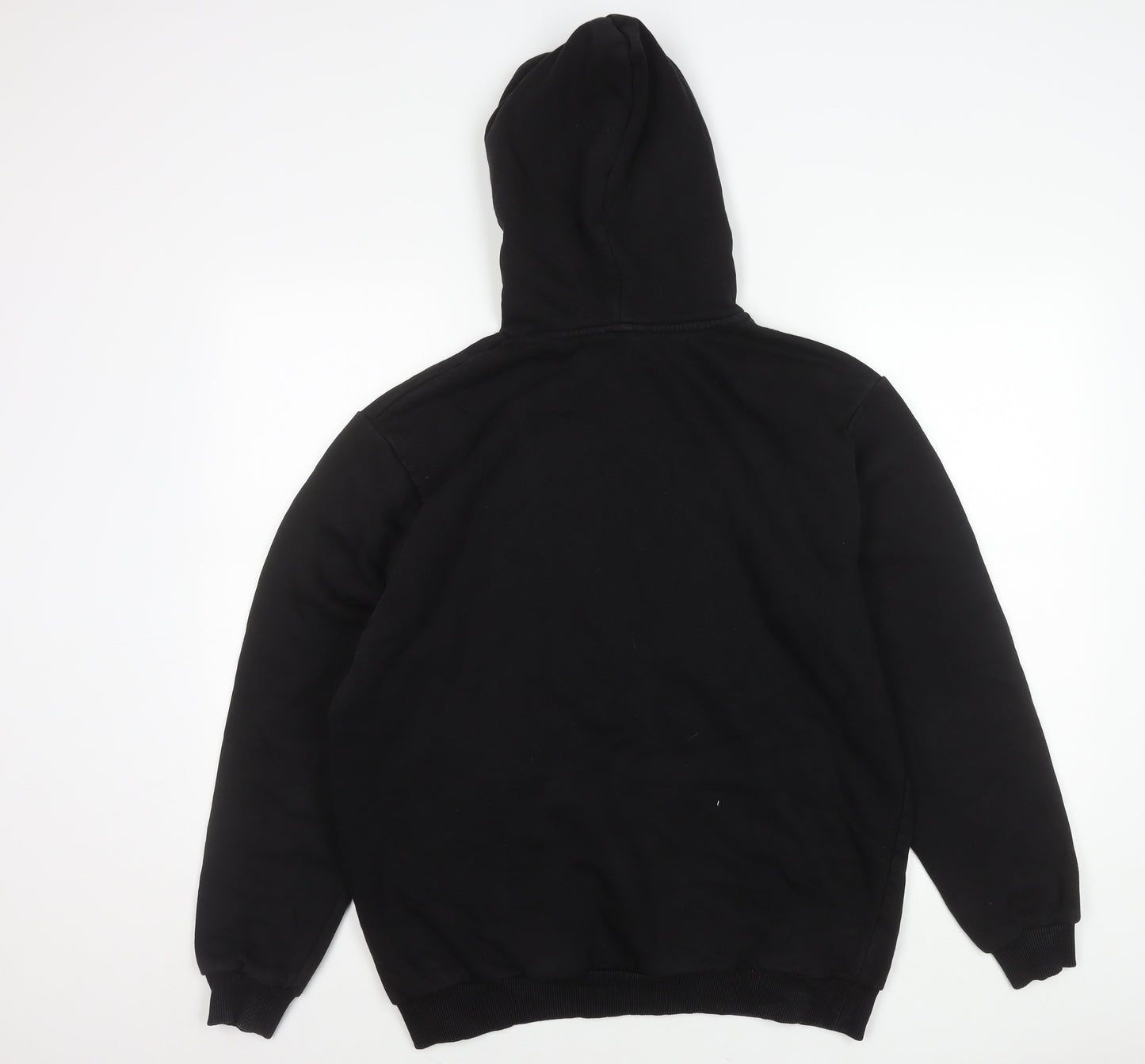 BoohooMAN Men’s Black Pullover Hoodie S Logo Gym Activewear